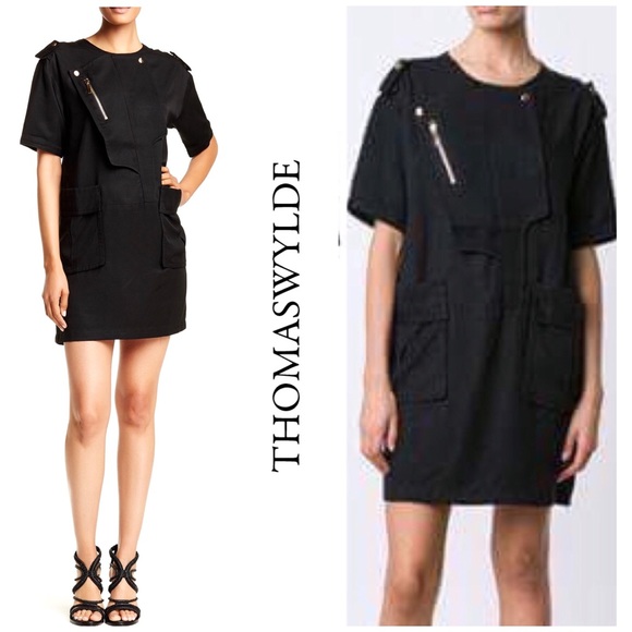 NWT Thomas Wylde Bramble Black Shift Dress - Picture 3 of 16